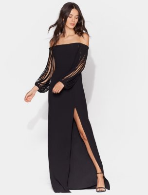 VESTIDO AL HOMBRO TIRAS DELGADAS VESTIDO AL HOMBRO TIRAS DELGADAS