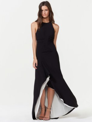 COLORBLOCKED GOWN WITH RUCHING COLORBLOCKED GOWN WITH RUCHING