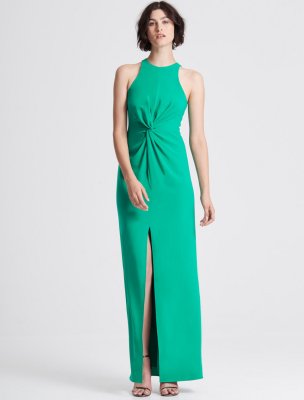 TWIST DRAPE DETAIL CREPE GOWN TWIST DRAPE DETAIL CREPE GOWN
