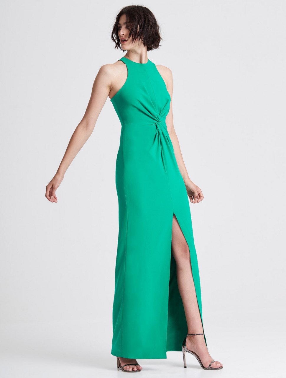TWIST DRAPE DETAIL CREPE GOWN TWIST DRAPE DETAIL CREPE GOWN