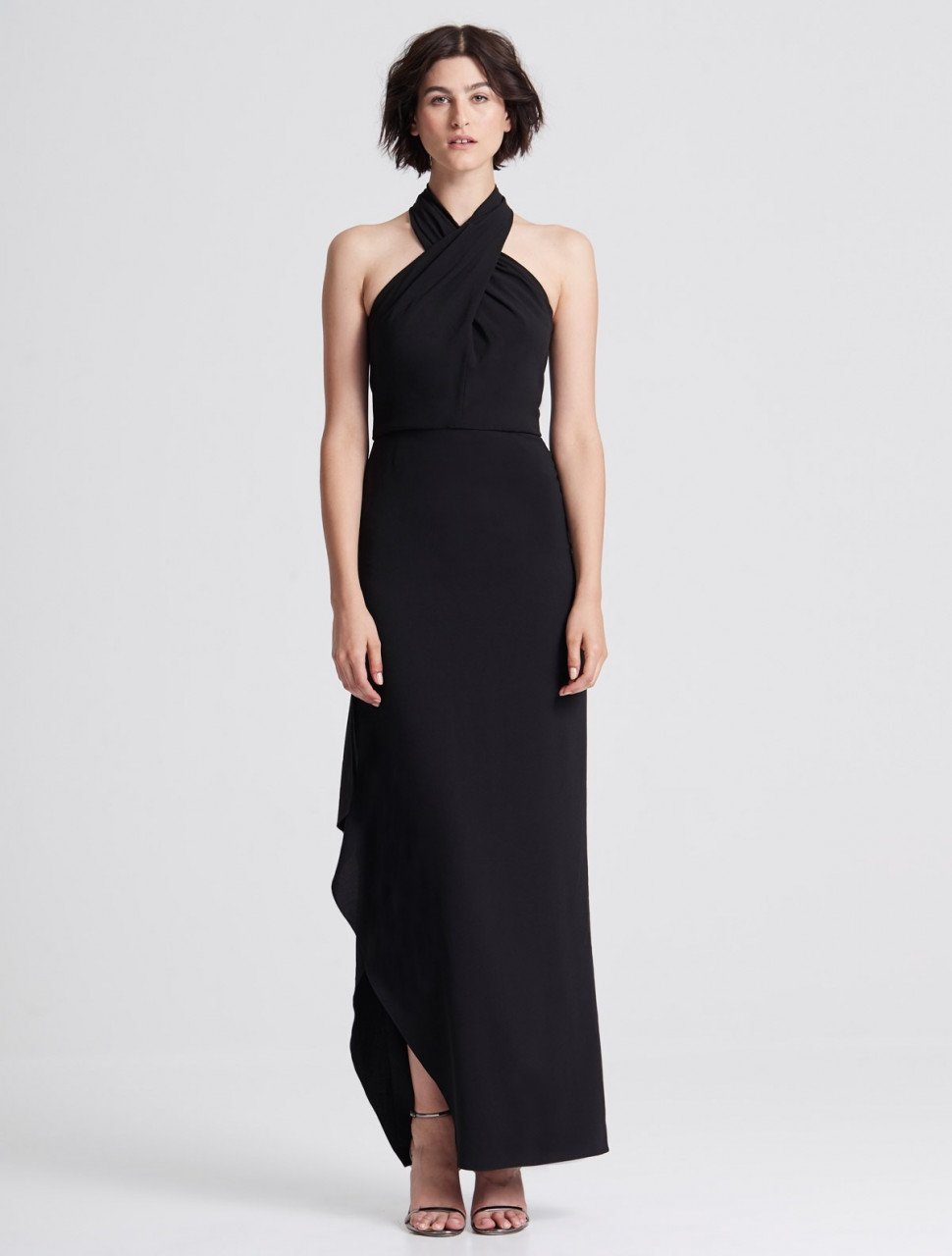ICONIC CROSS NECK CREPE GOWN ICONIC CROSS NECK CREPE GOWN