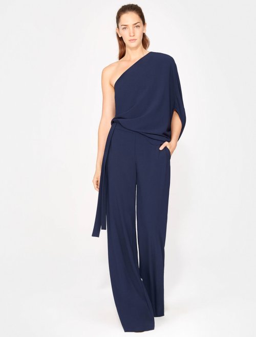 ASYMMETRIC CREPE JUMPSUIT