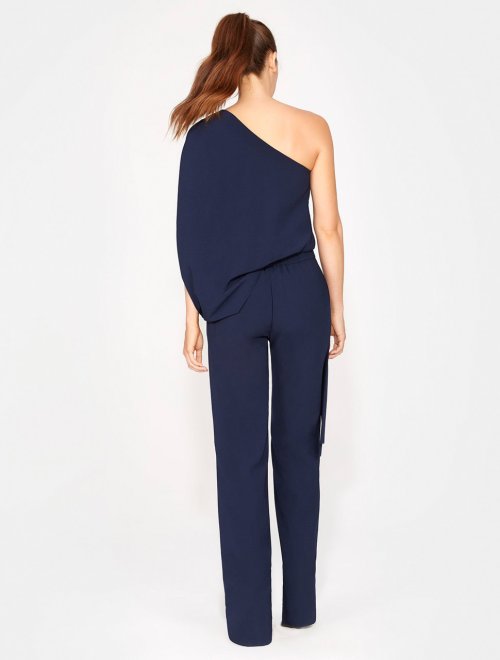 ASYMMETRIC CREPE JUMPSUIT