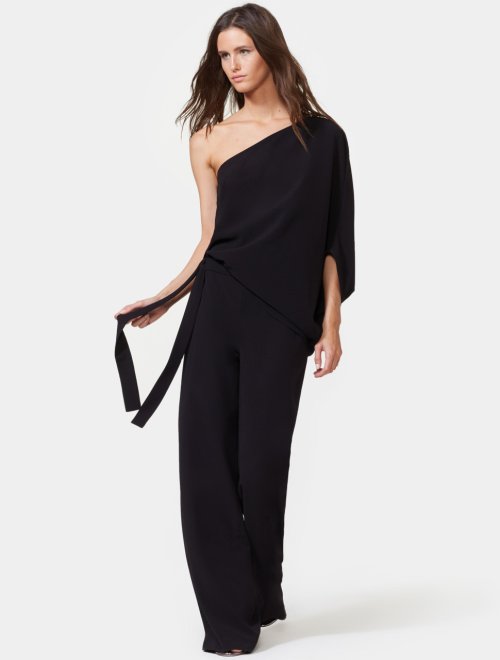 ASYMMETRIC CREPE JUMPSUIT