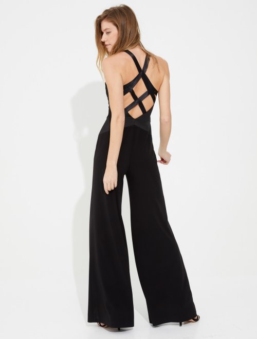 CREPE SATIN COMBO JUMPSUIT