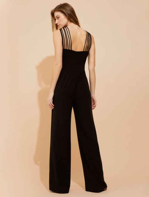 MULTI-STRIP CREPE JUMPSUIT