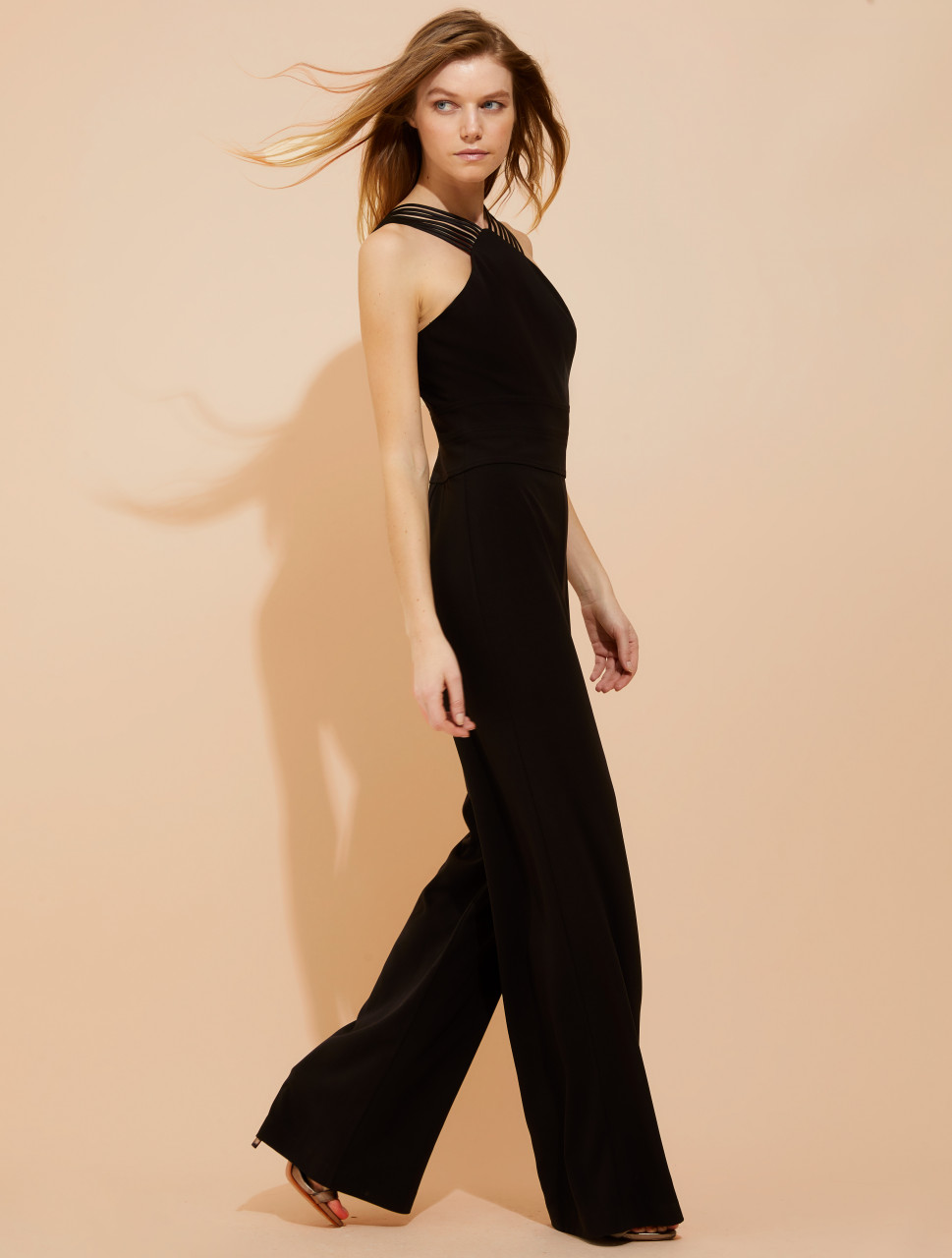 MULTI-STRIP CREPE JUMPSUIT MULTI-STRIP CREPE JUMPSUIT