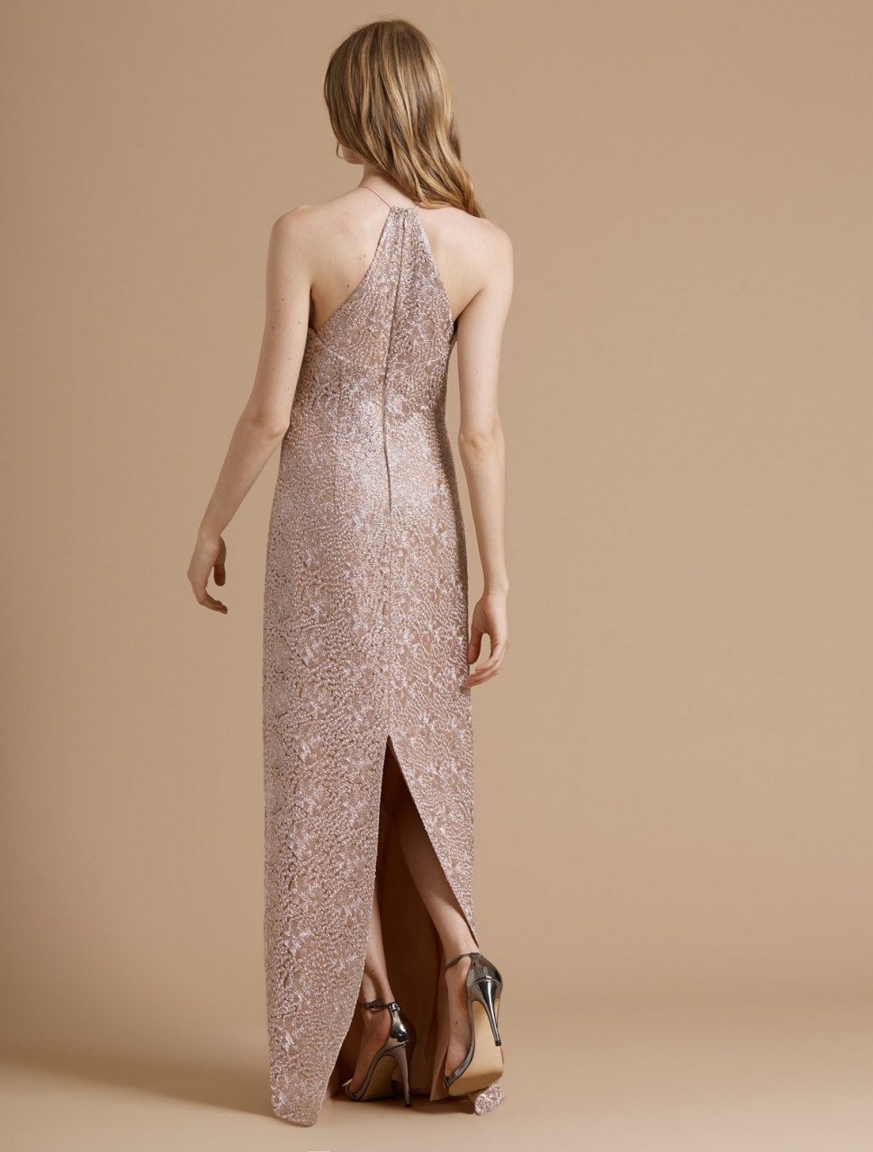 MINIMAL METALLIC EMBROIDERED GOWN MINIMAL METALLIC EMBROIDERED GOWN