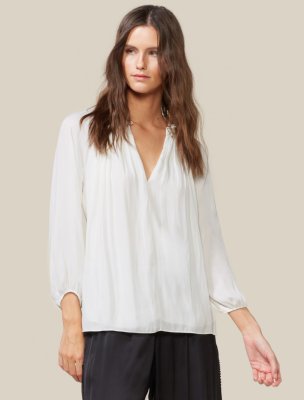 LONG SLEEVE RUCHED NECK TOP LONG SLEEVE RUCHED NECK TOP
