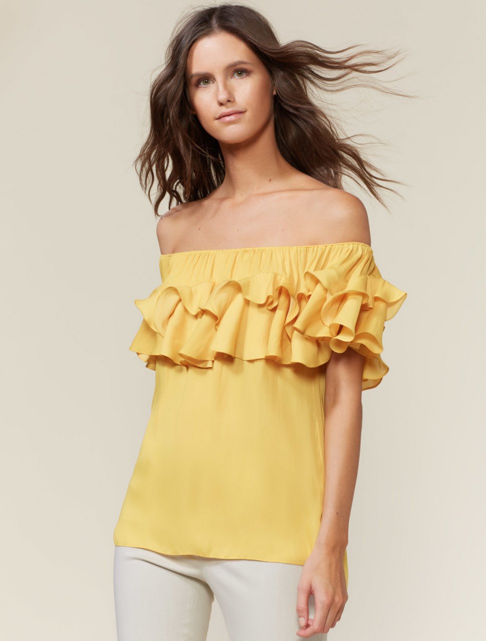 RUFFLE OFF SHOULDER TOP RUFFLE OFF SHOULDER TOP