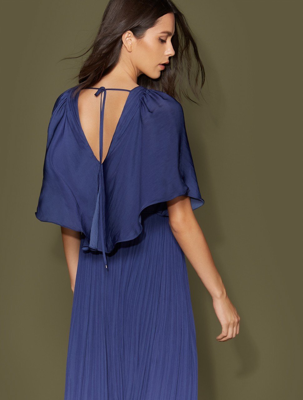 Cape Sleeve V Neck Flowy Cape Sleeve V Neck Flowy