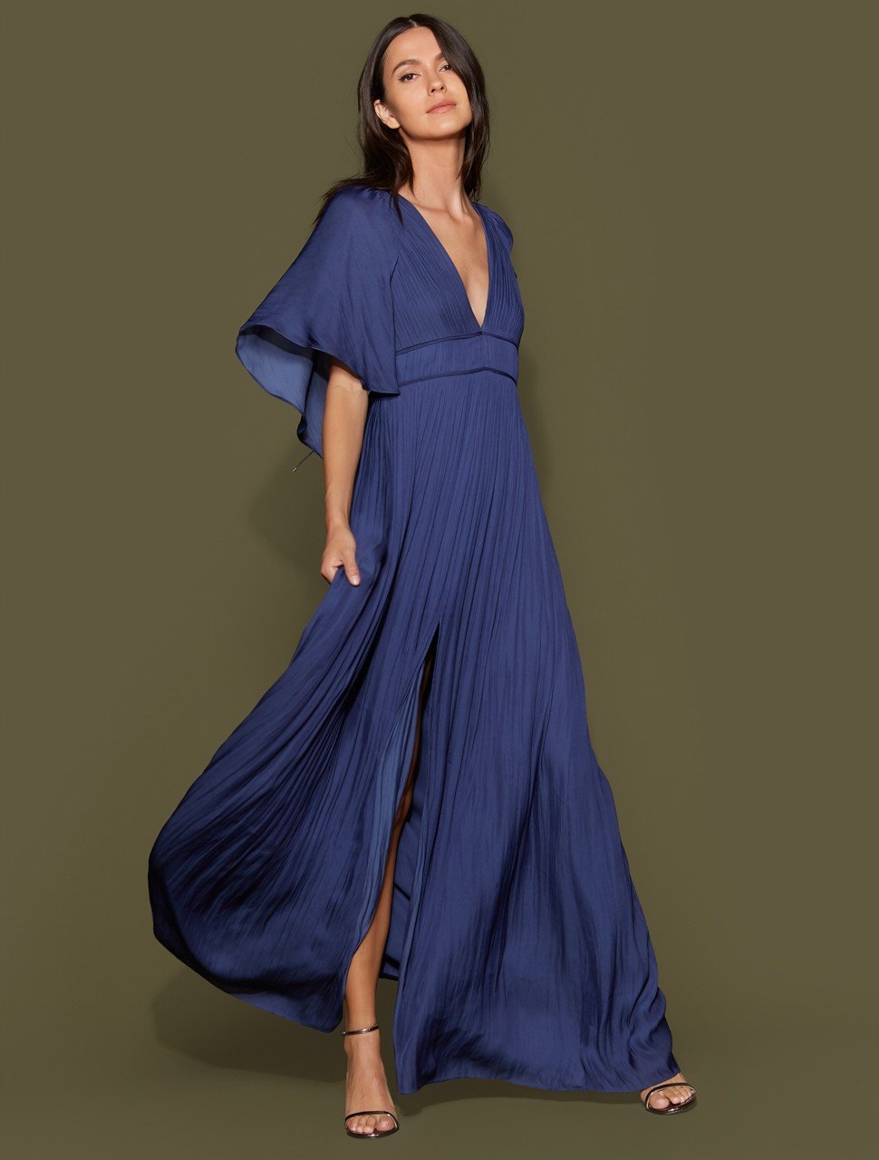 Cape Sleeve V Neck Flowy Cape Sleeve V Neck Flowy