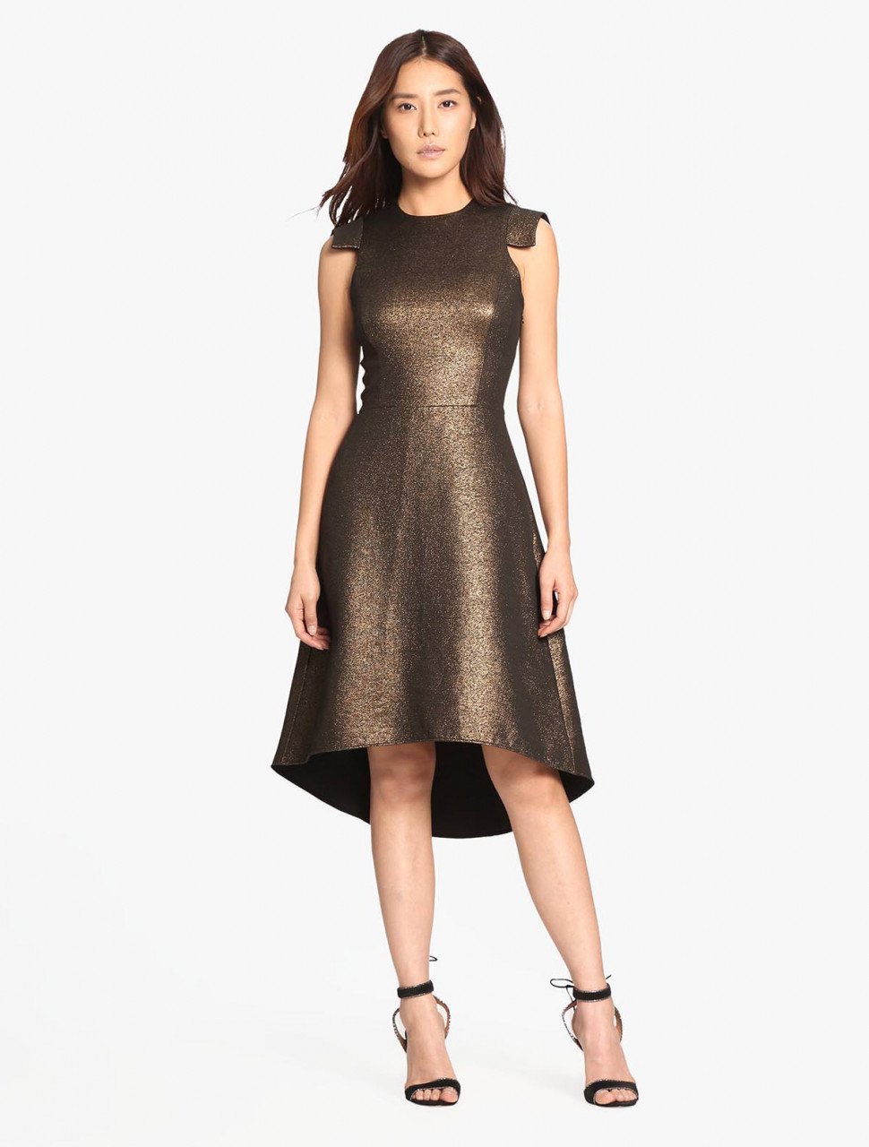 VESTIDO MIDI JACQUARD METALICO VESTIDO MIDI JACQUARD METALICO