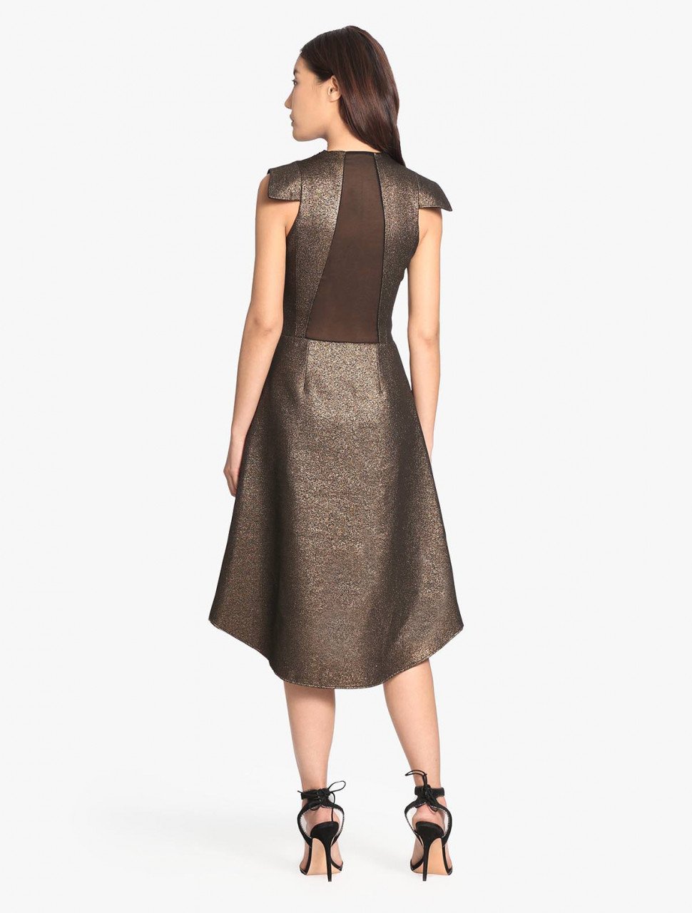 VESTIDO MIDI JACQUARD METALICO VESTIDO MIDI JACQUARD METALICO
