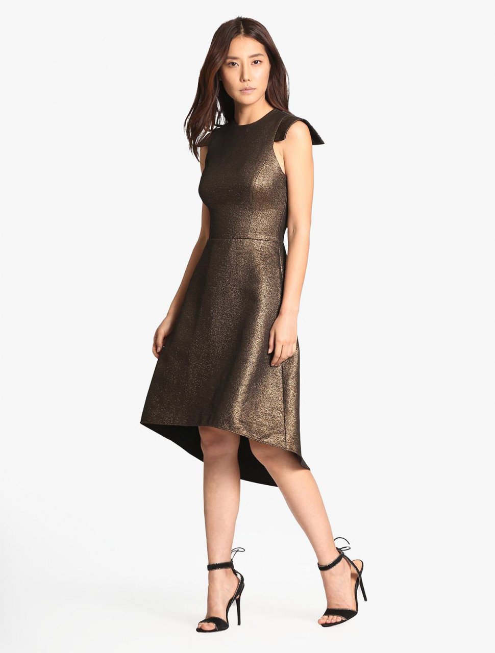 VESTIDO MIDI JACQUARD METALICO VESTIDO MIDI JACQUARD METALICO