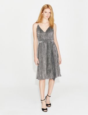 VESTIDO JERSEY LUREX CON SASH VESTIDO JERSEY LUREX CON SASH