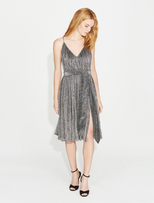 VESTIDO JERSEY LUREX CON SASH