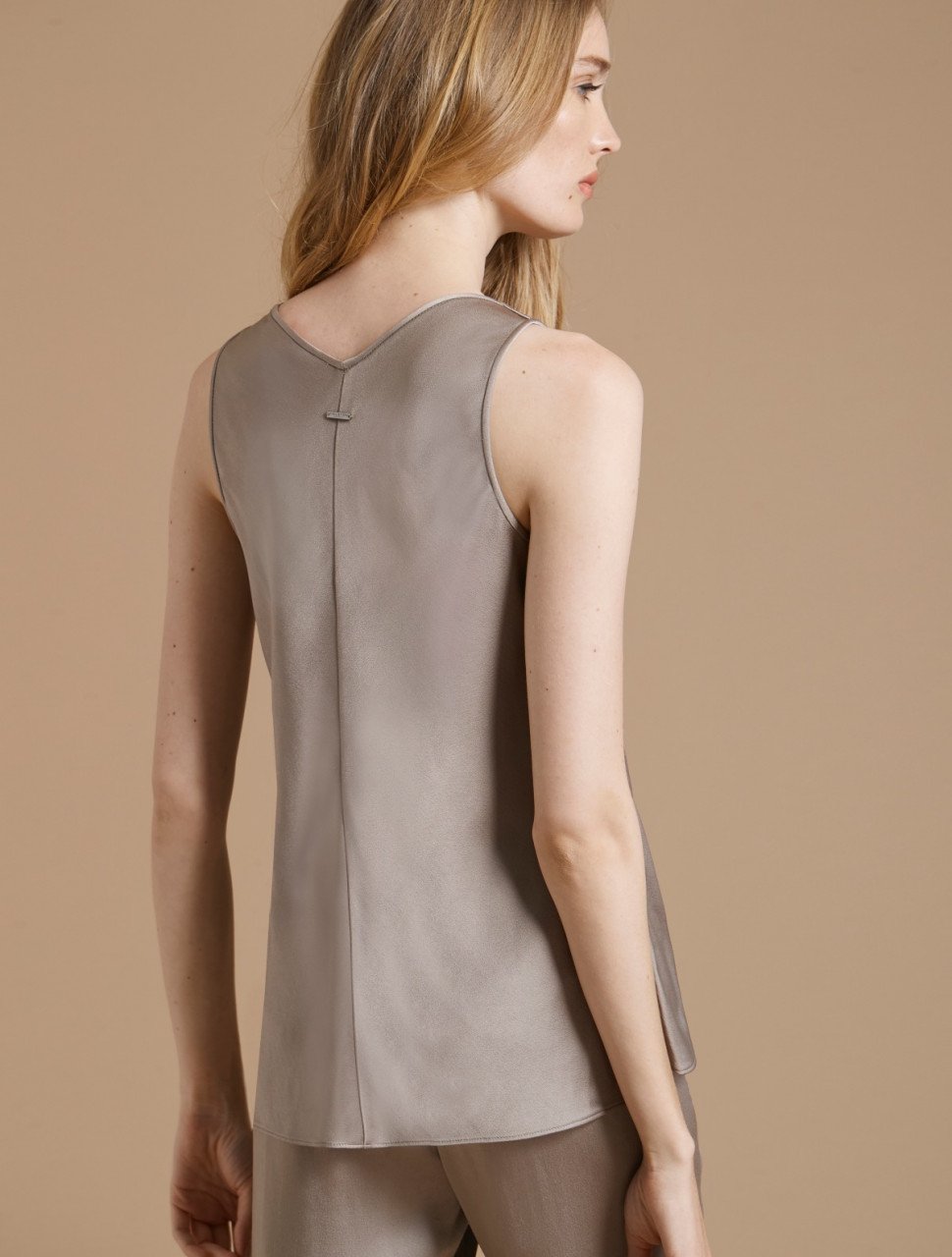 ASYMMETRIC COWL SATIN TOP ASYMMETRIC COWL SATIN TOP