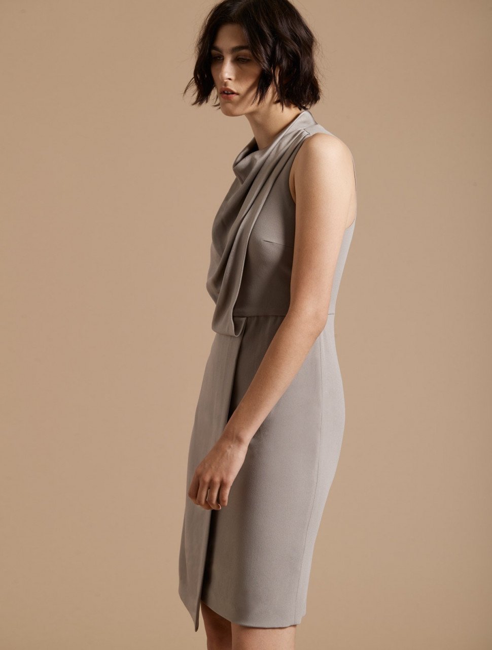 COWL DRAPE DRESS COWL DRAPE DRESS