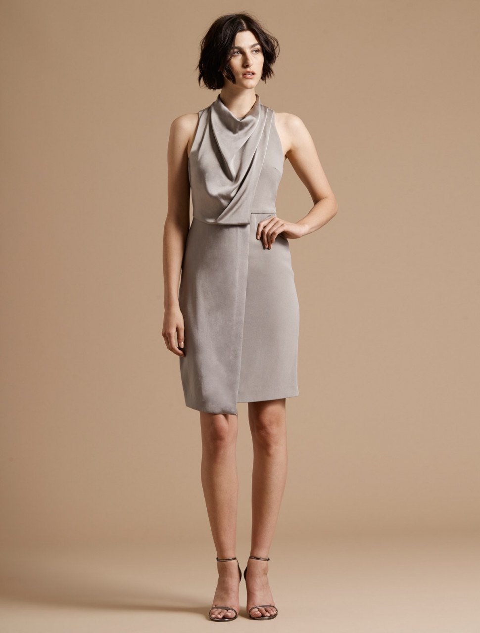 COWL DRAPE DRESS COWL DRAPE DRESS