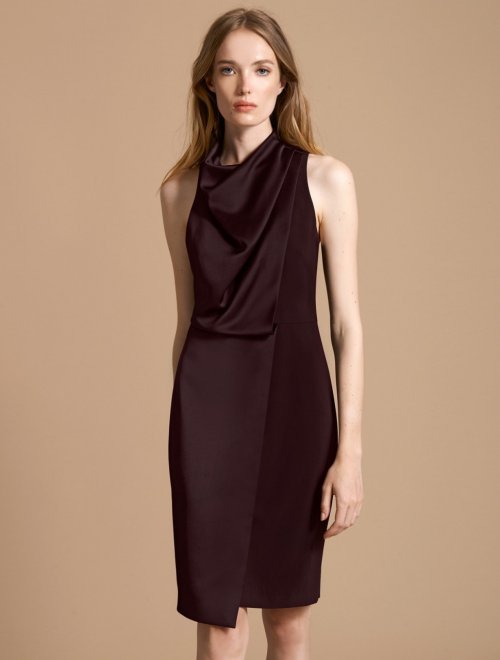 COWL DRAPE DRESS