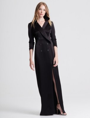 TUXEDO SATIN GOWN TUXEDO SATIN GOWN