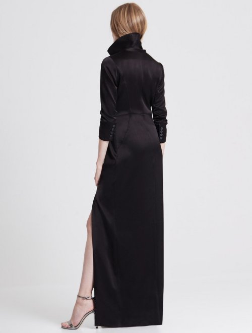 TUXEDO SATIN GOWN