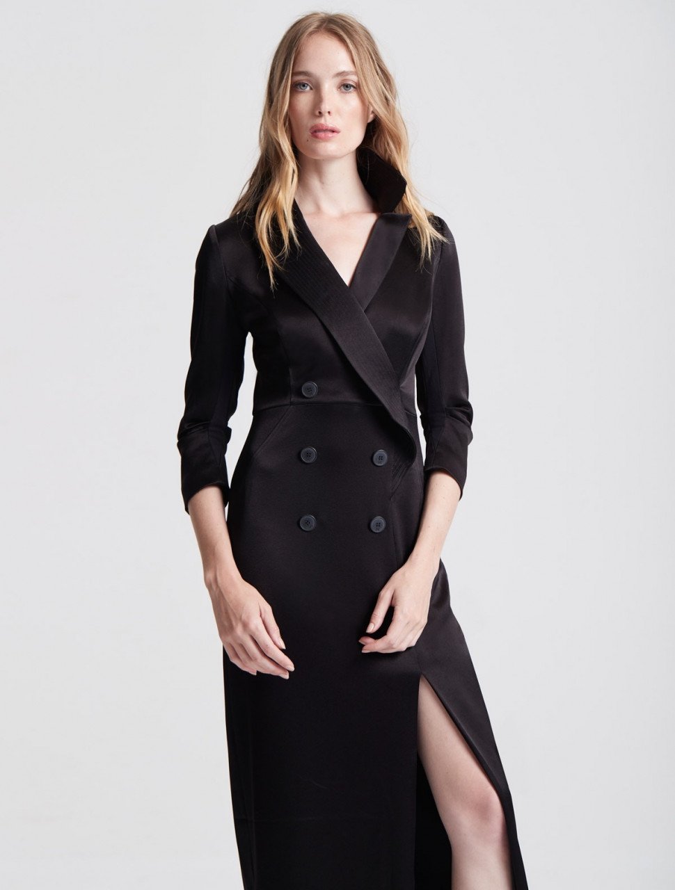 TUXEDO SATIN GOWN TUXEDO SATIN GOWN