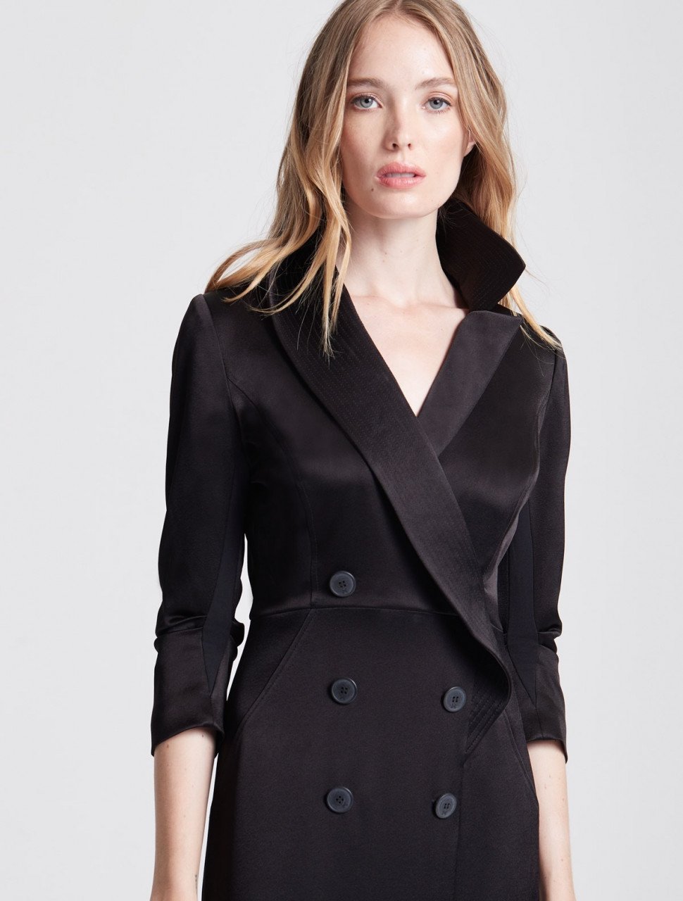 TUXEDO SATIN GOWN TUXEDO SATIN GOWN