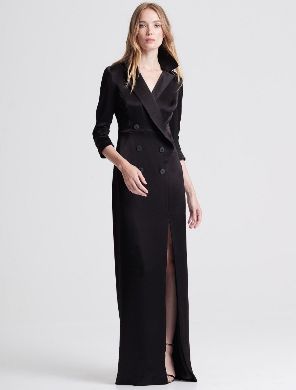 TUXEDO SATIN GOWN TUXEDO SATIN GOWN
