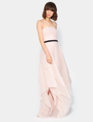 VESTIDO JACQUARD SIN TIRANTES VESTIDO JACQUARD SIN TIRANTES