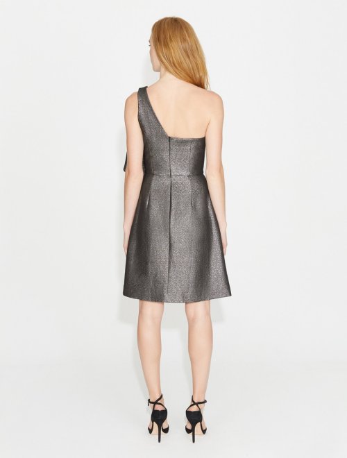 VESTIDO DE JACQUARD METÁLICO
