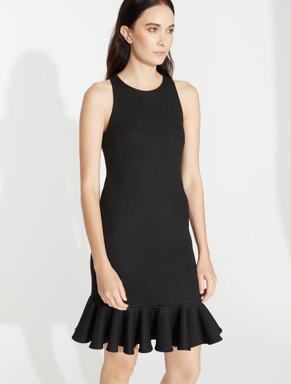 VESTIDO ADAPTADO DE PUNTO DE ESPALDA VESTIDO ADAPTADO DE PUNTO DE ESPALDA