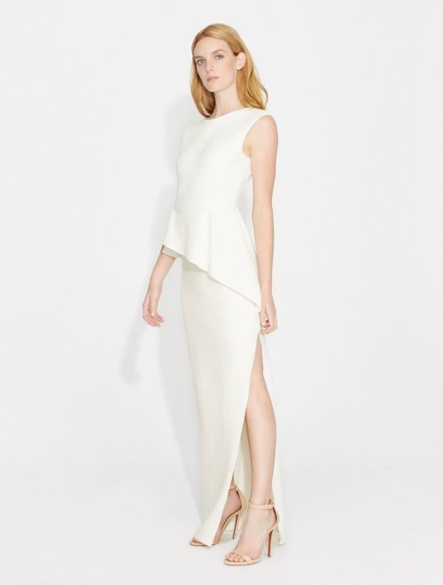 VESTIDO CON DETALLE DE RUFFLE DE PUNTO DE ESPUMA