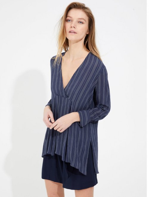 STRIPE GAUZE TUNIC