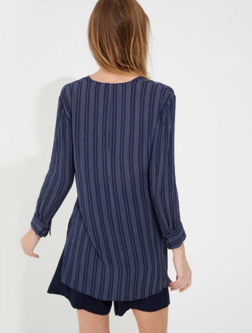 STRIPE GAUZE TUNIC