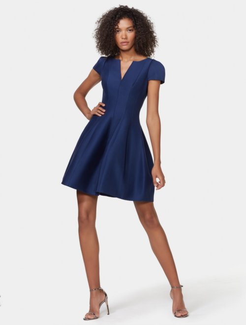 STRUCTURED FAILLE DRESS