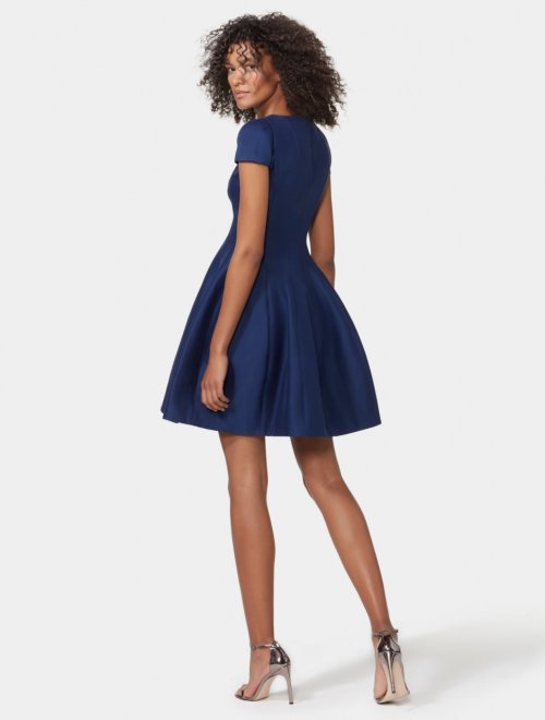 STRUCTURED FAILLE DRESS