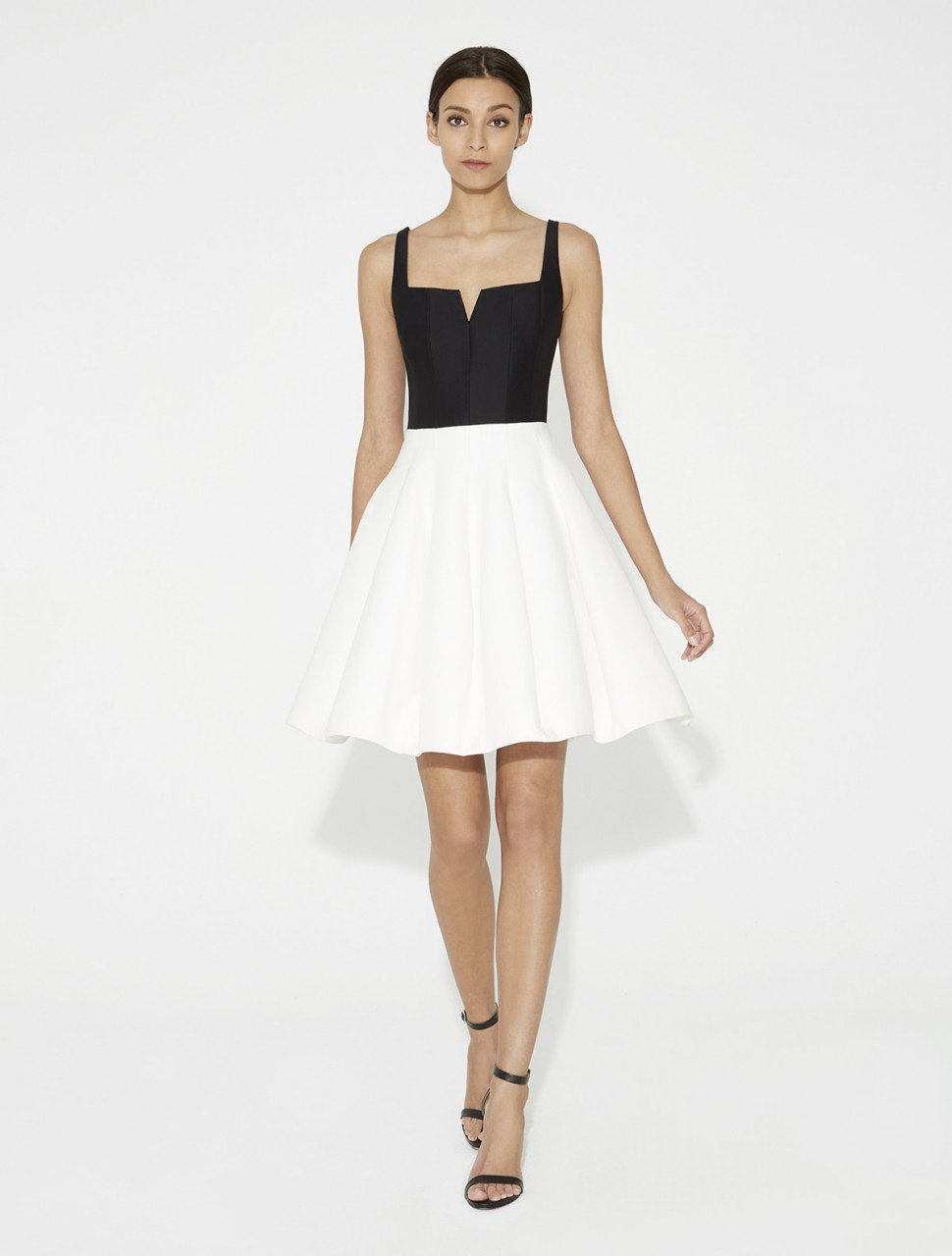 VESTIDO COLORBLOCKED FAILLE CON CORTE AL CUELLO VESTIDO COLORBLOCKED FAILLE CON CORTE AL CUELLO