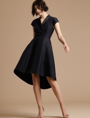 TUXEDO SILK FAILLE DRESS TUXEDO SILK FAILLE DRESS
