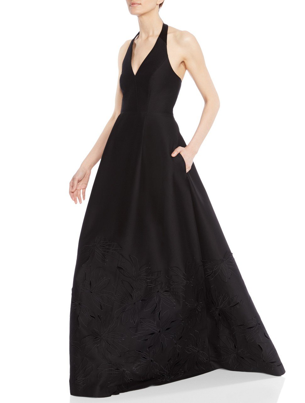 HALTER NECK BALL GOWN W EMBR SKIRT HALTER NECK BALL GOWN W EMBR SKIRT
