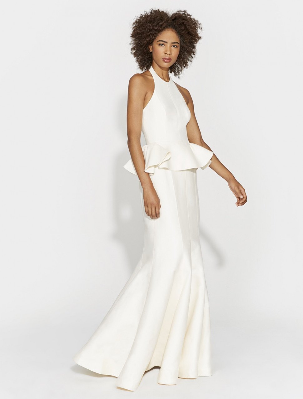 VESTIDO DE SEDA FAILLE CON DETALLE PEPLUM VESTIDO DE SEDA FAILLE CON DETALLE PEPLUM