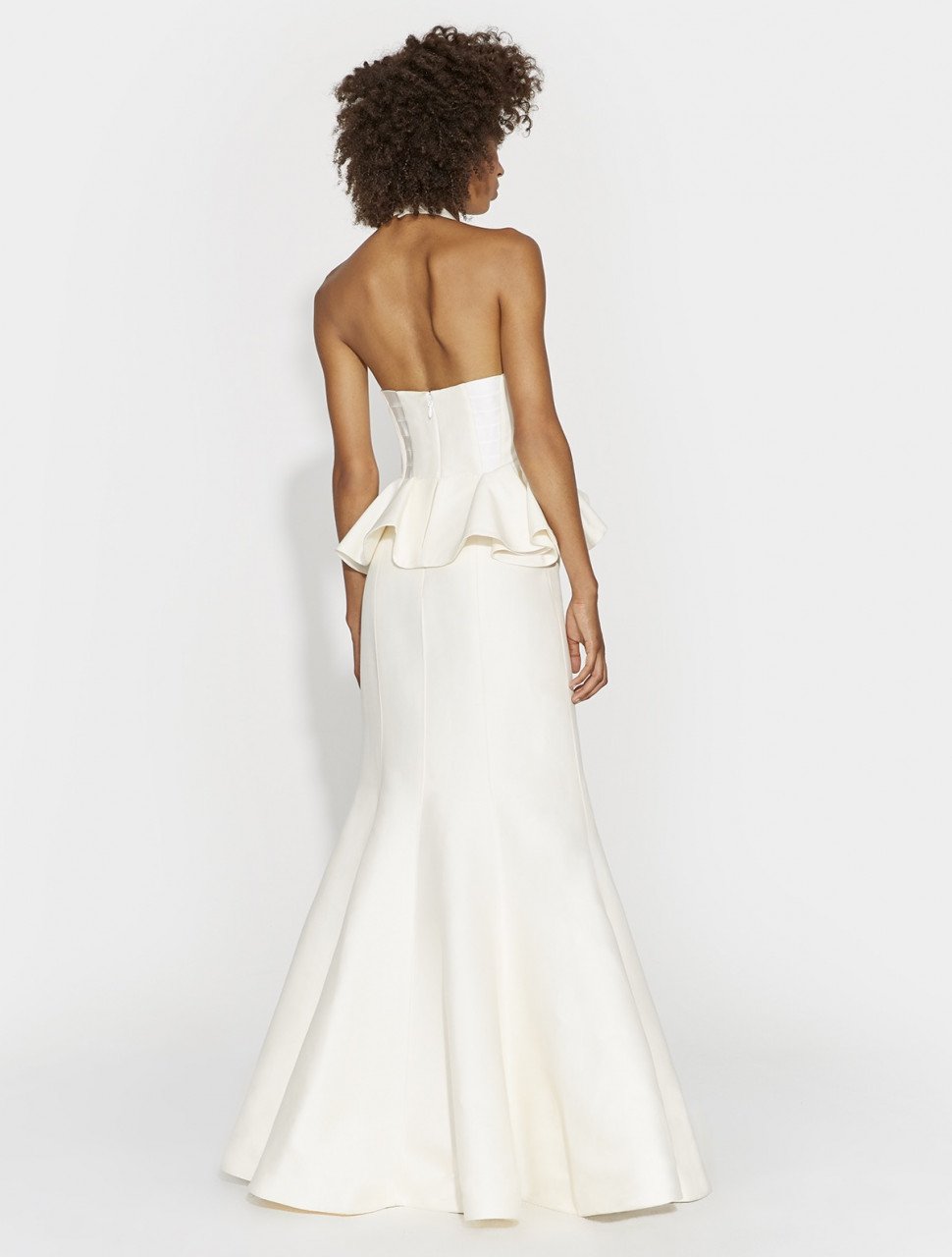 VESTIDO DE SEDA FAILLE CON DETALLE PEPLUM VESTIDO DE SEDA FAILLE CON DETALLE PEPLUM