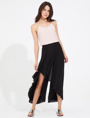 DRAPED FLOWING SILKY GEORGETTE PANTS DRAPED FLOWING SILKY GEORGETTE PANTS