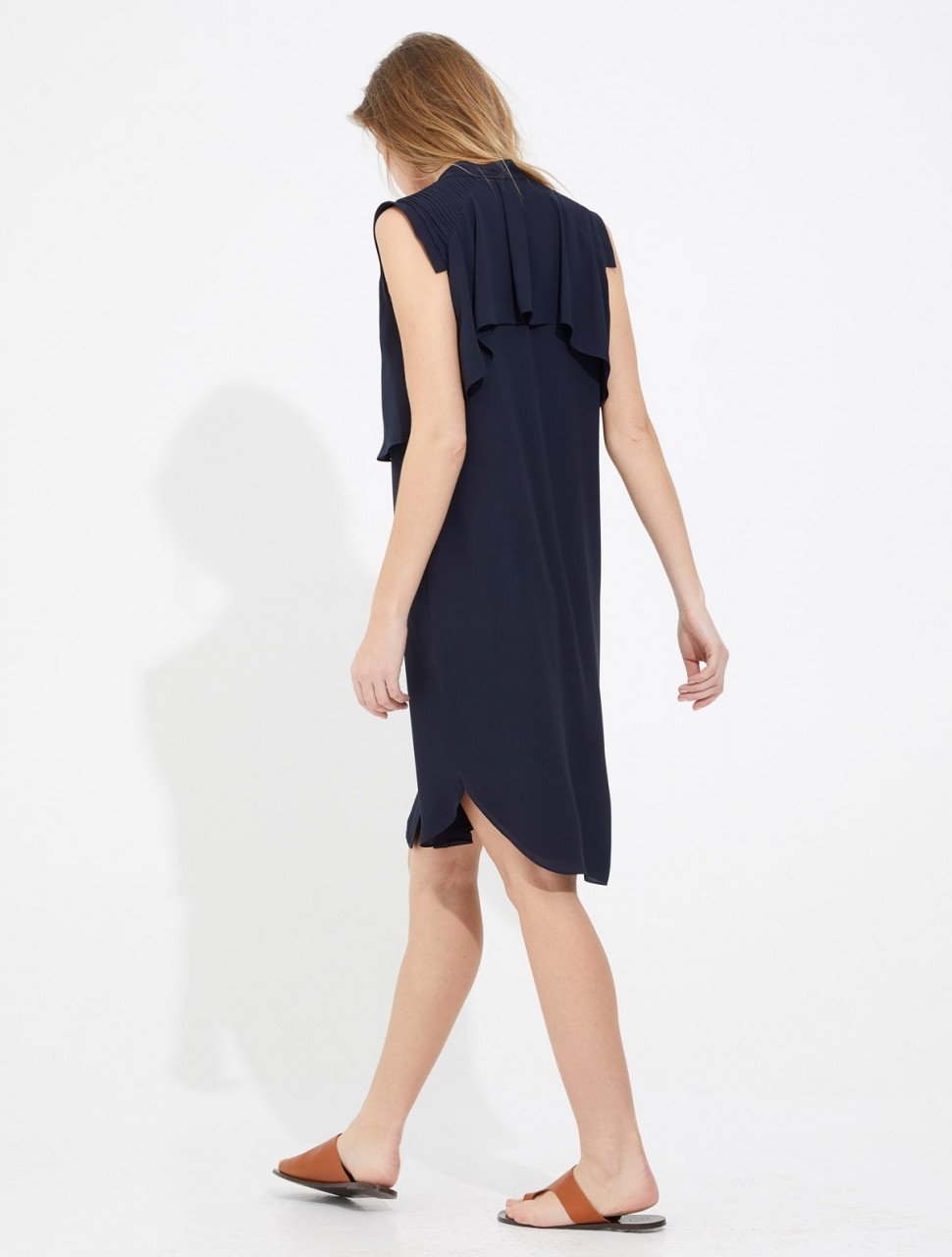 PLEATED DETAIL SILKY GEORGETTE SHIRTDRESS PLEATED DETAIL SILKY GEORGETTE SHIRTDRESS