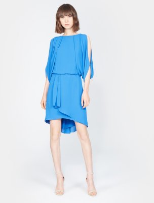 CAPE SLEEVE DRAPED OPEN BACK DRESS CAPE SLEEVE DRAPED OPEN BACK DRESS