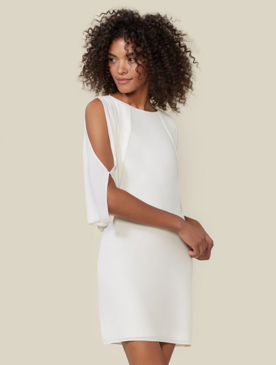 DRAPE BACK CAPE DRESS DRAPE BACK CAPE DRESS