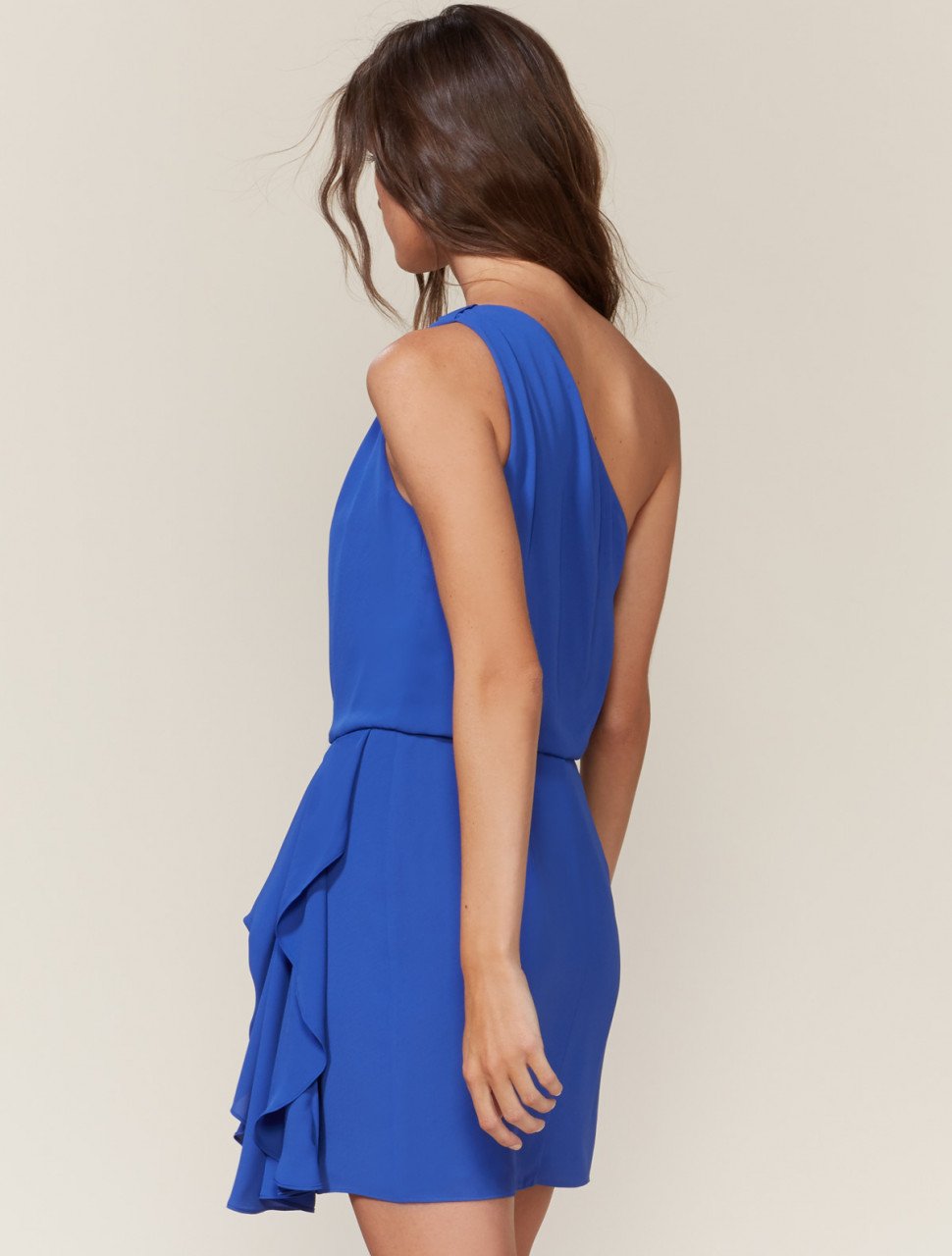 ONE SHOULDER DRESS WITH DRAPE ONE SHOULDER DRESS WITH DRAPE