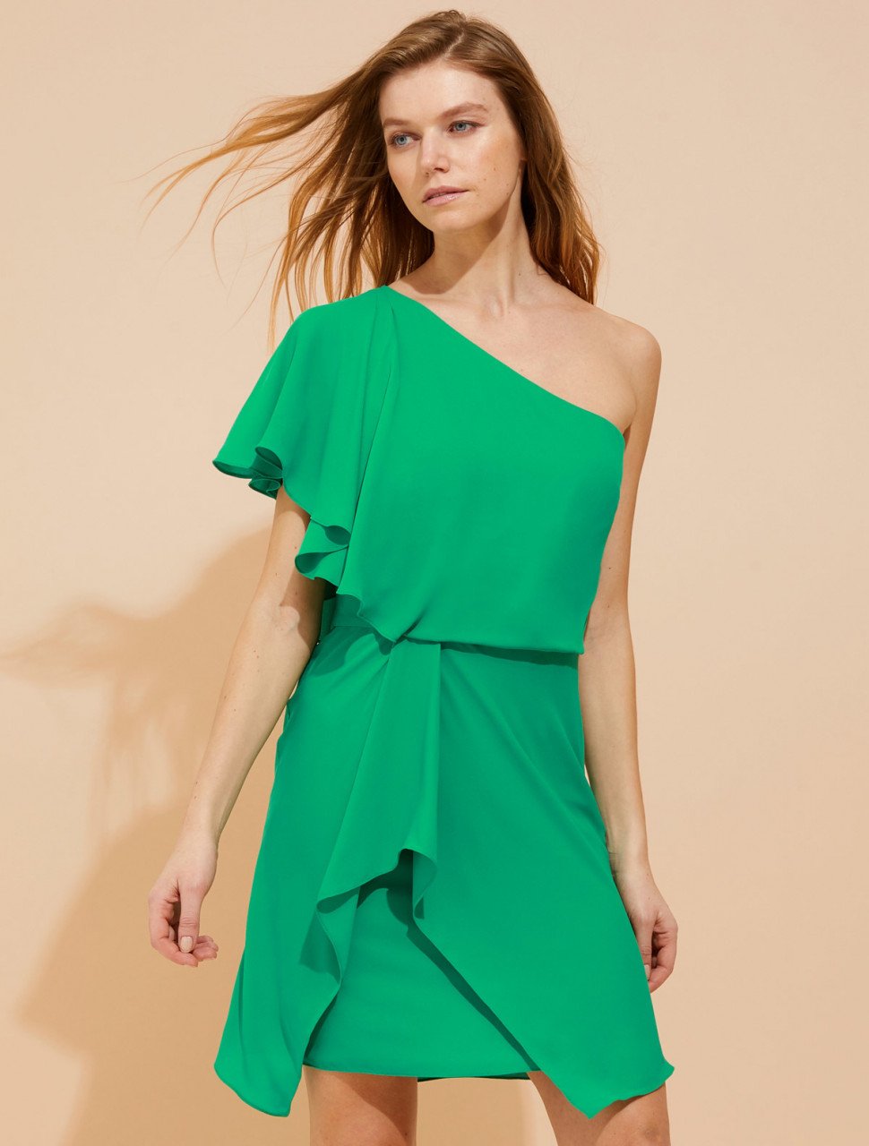 DRAPED SILKY GEORGETTE DRESS DRAPED SILKY GEORGETTE DRESS