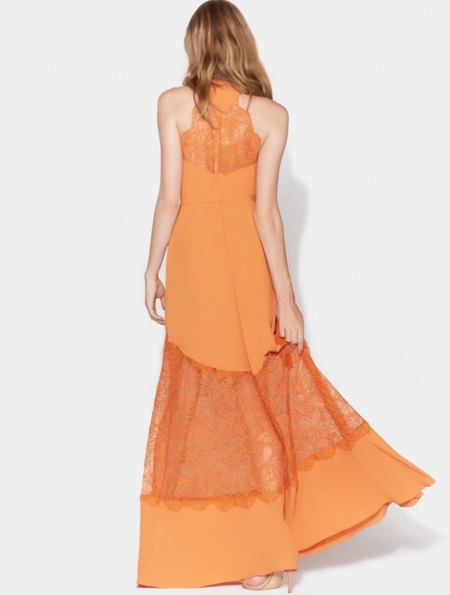 VESTIDO CON DETALLE ENCAJE TRANSPARENTE